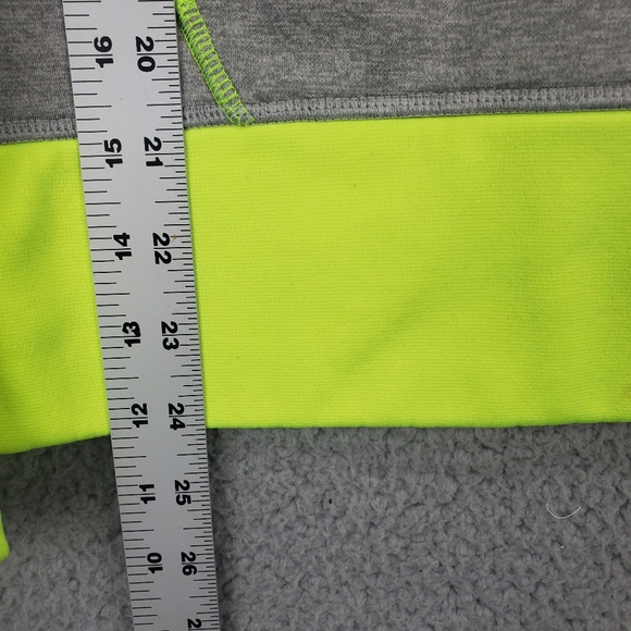 Nike Sweater Womens Gray Green Cowl Neck DRI FIT Pullover Hoodie Sweatshirt MED - Picture 9 of 10